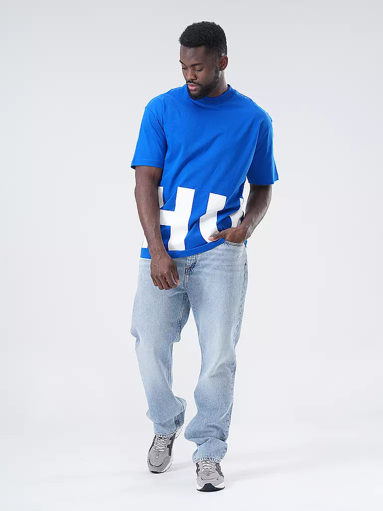 HUGO T-Shirt Oversized Fit NANNAVARO blau
