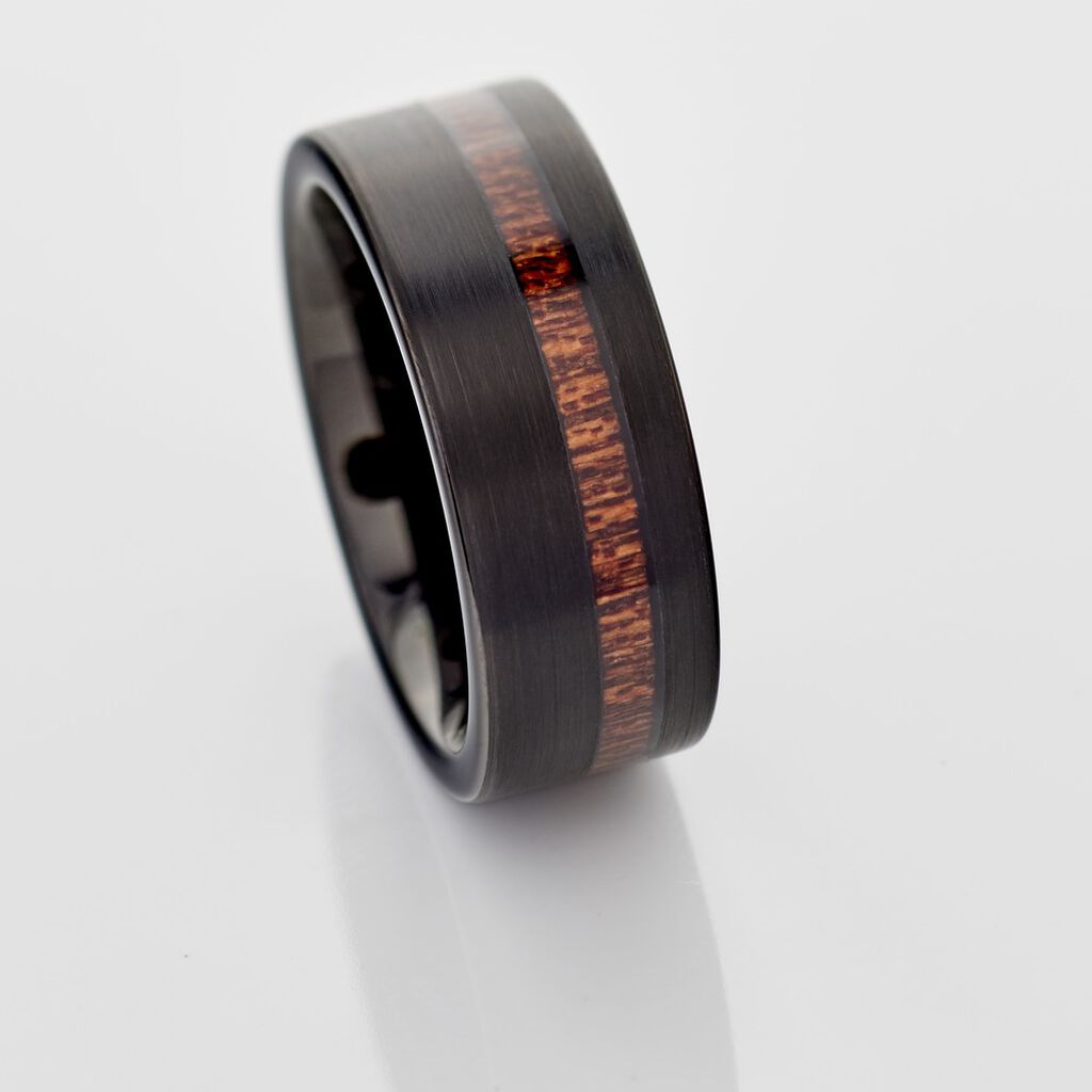 Bague Acier Noir Javiere