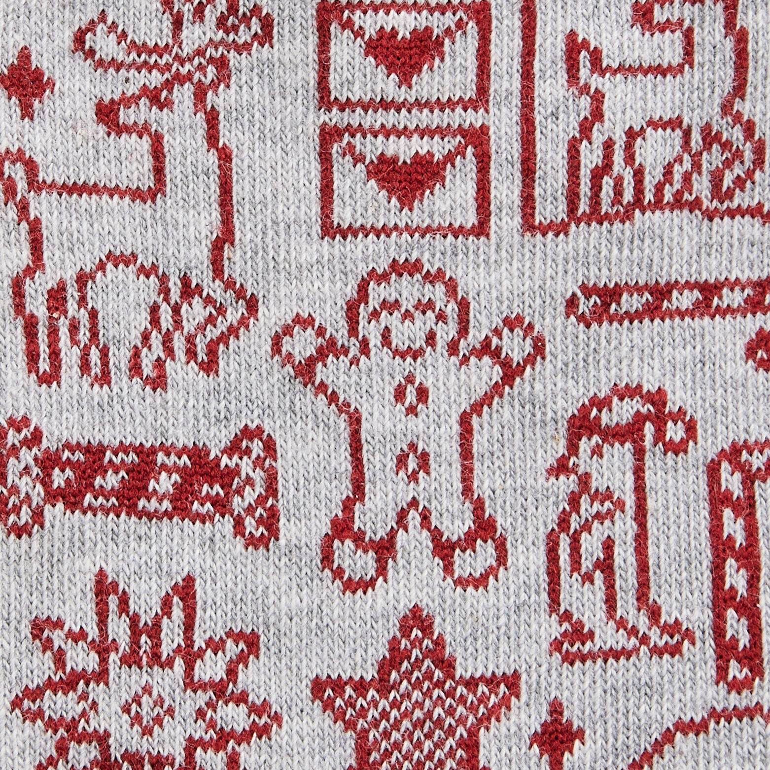 Chaussettes esprit Noël coton issu de l'agri. bio. Gris moyen