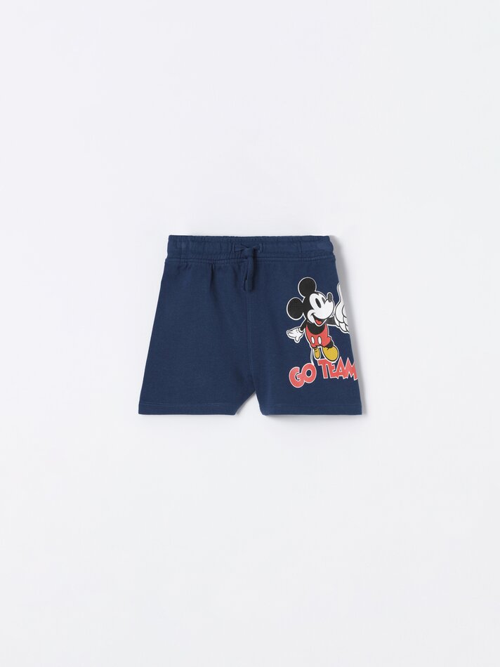 Conjunto de camiseta e shorts com personagens ©DS - Branco