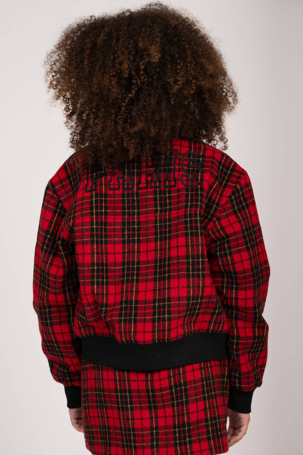 NIK&NIK geruitetussenjas Tartan rood/zwart