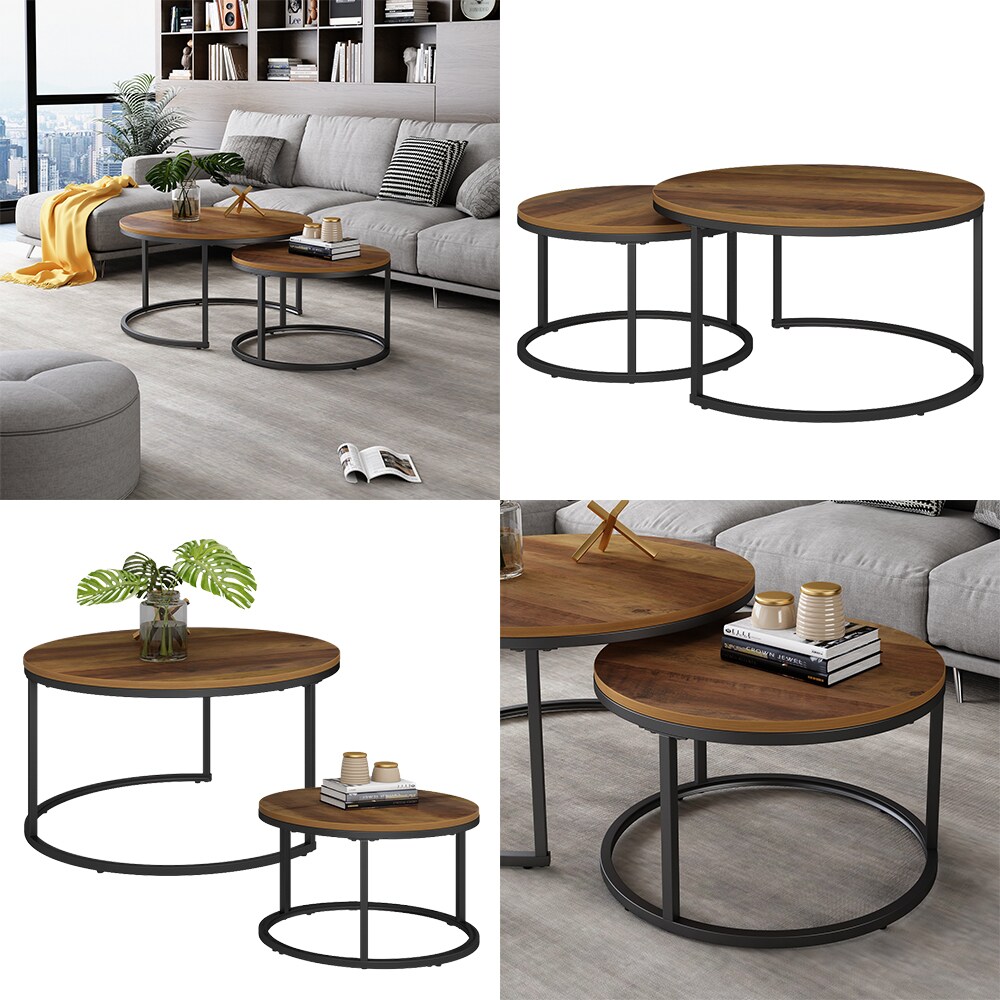 Vicco Couchtisch Montreal Holz Marmor-Optik 77 x 40 cm Wohnzimmertisch 2er-Set