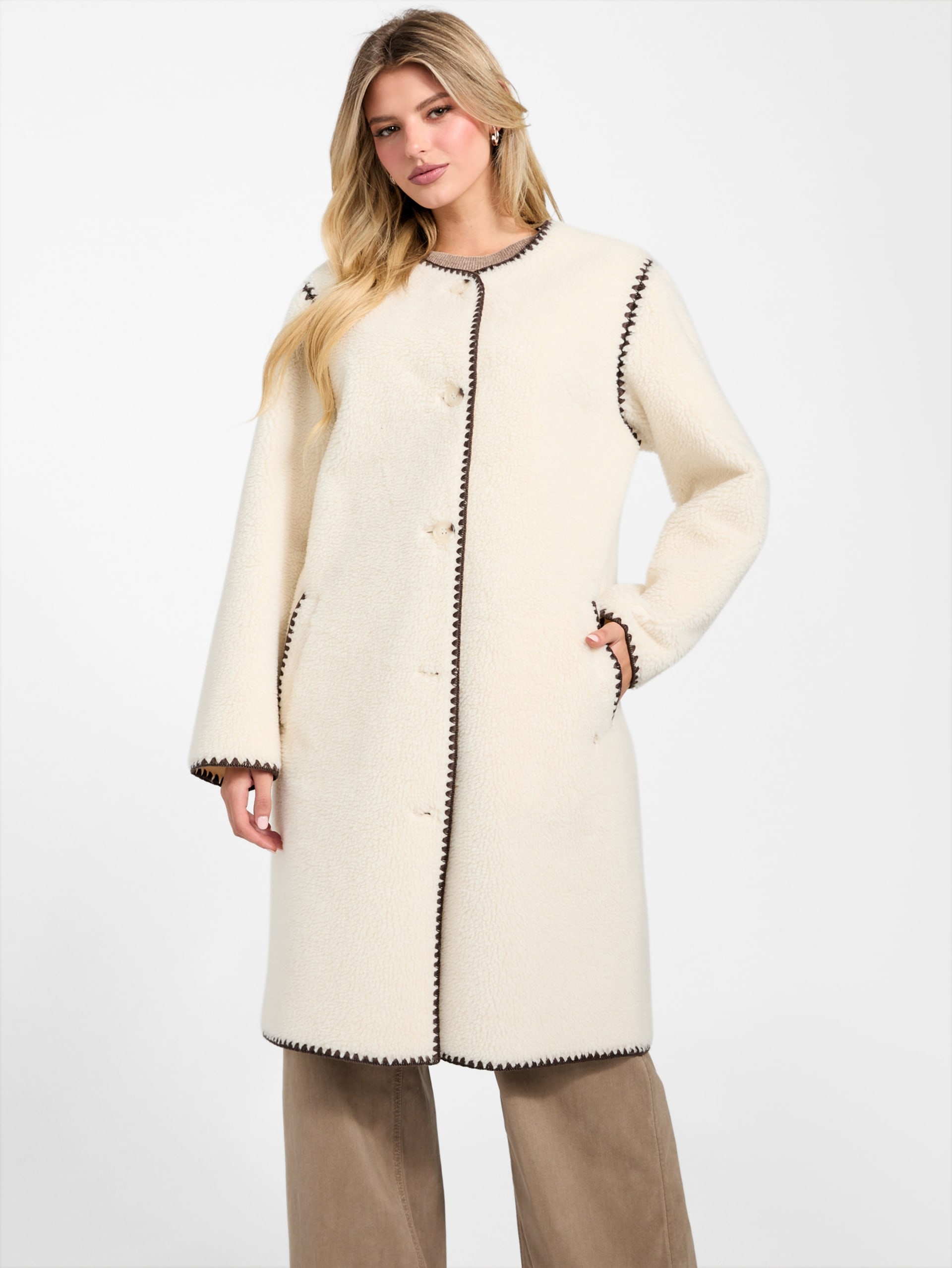 Casaco midi Mia Sherpa
