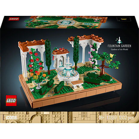LEGO Icons byggesættet Have med springvand 10359