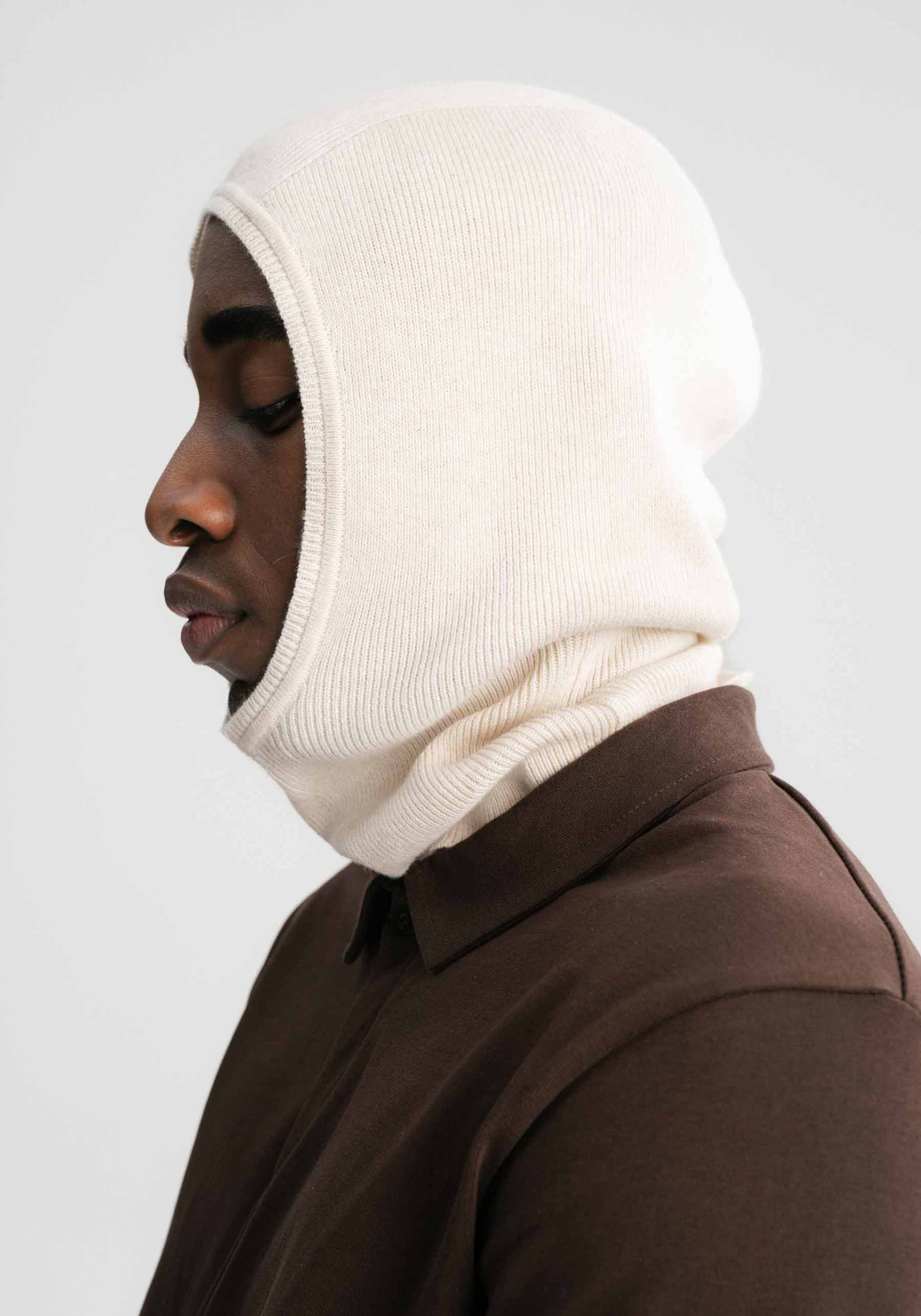 Mela Feinstrick Balaklava Charvi Cream Melange