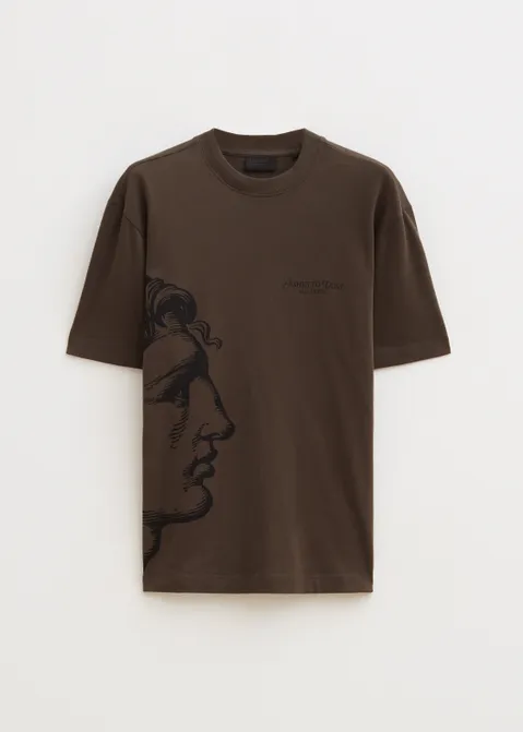 T-shirt met print faun groen (GRN.PI)