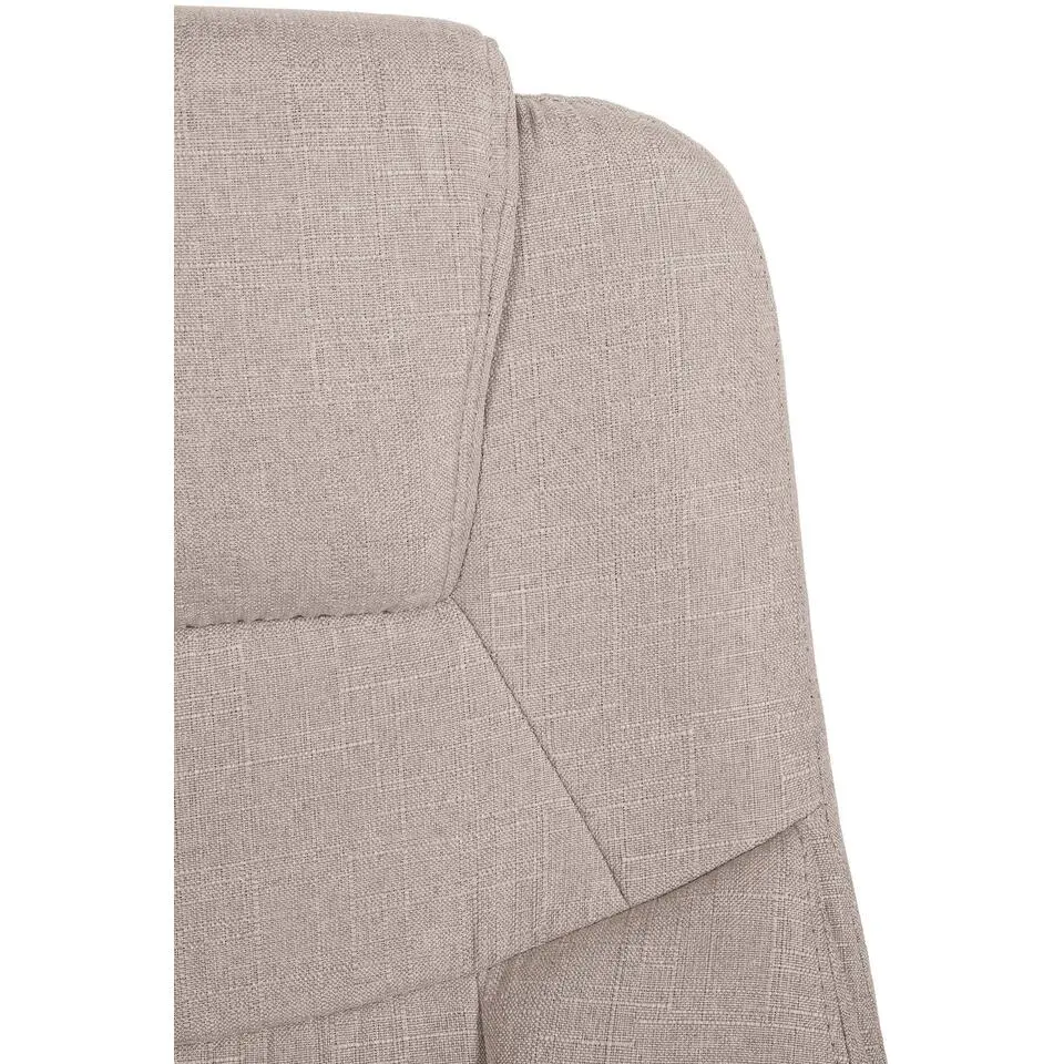 CLP Bureaustoel XL Apoll chroom Frame - Stof - creme