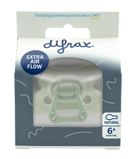 Difrax Fopspeen Natural 6  Maanden SE Green Jade 1ST