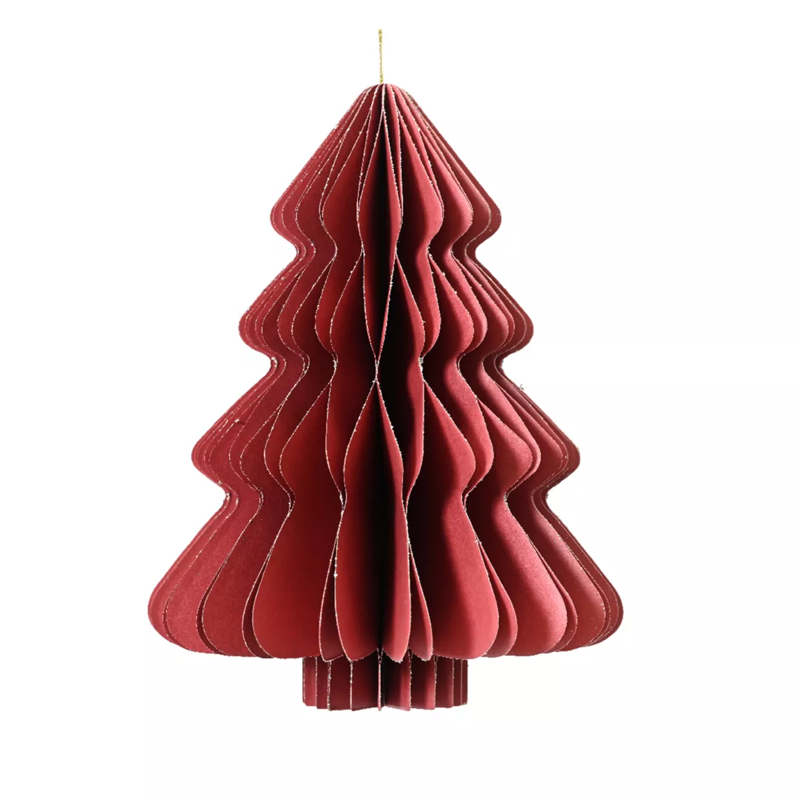 Sapin papier à suspendre (H40 cm) Fermeture Magnétique Rouge