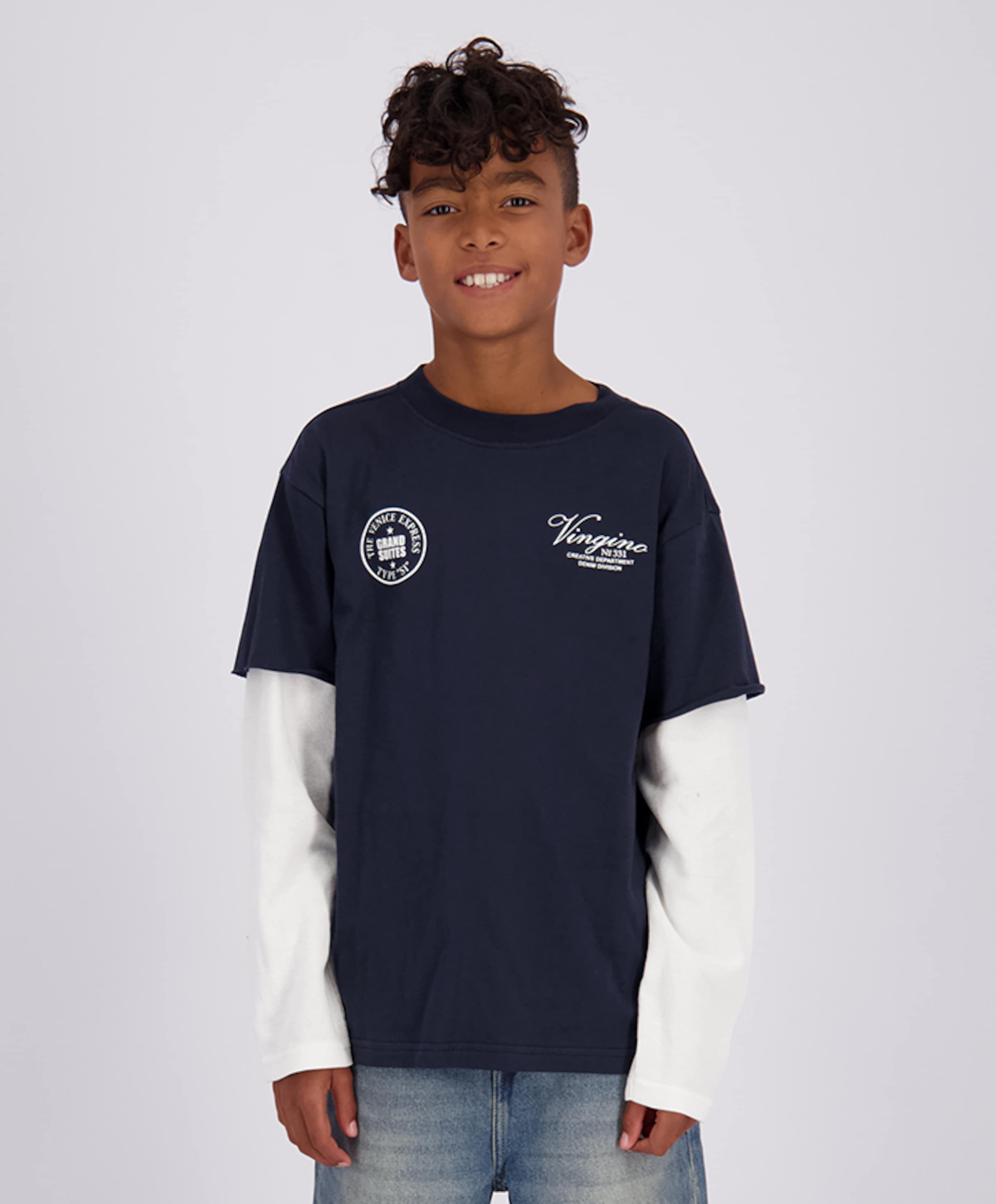 Vingino Jongens longsleeve blauw
