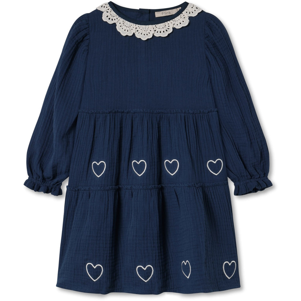 Køb Fliink Insignia Blue / Sandshell Elmo Heart Ls Kjole