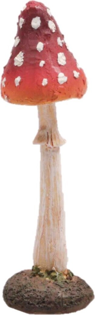 SID tuinbeeld paddenstoel Corey rood / wit 4 x 4 x 12 cm