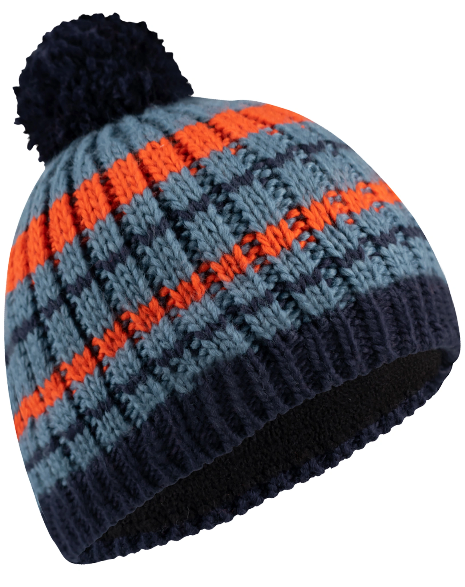 Strickmütze HAFJELL BOBBLE in blue/navy/orange