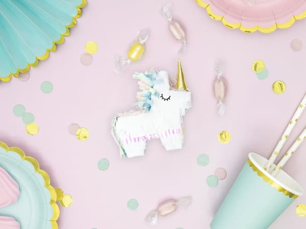 Mini enhjørning pinata - Enhjørning