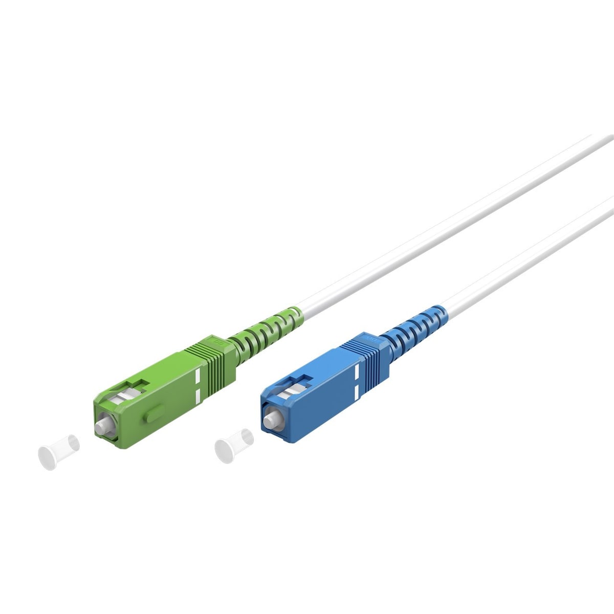 Goobay Fiberoptisk kabel (FTTH), Singlemode (OS2) Hvit, hvit (Simplex), 1 m