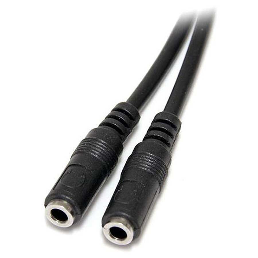 StarTech.com Câble répartiteur / dédoubleur stéréo slim Jack 3.5 mm M/F - 20 cm