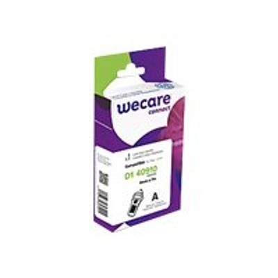 WECARE - Ruban d'étiquettes auto-adhésives pour Dymo D1 - 1 rouleau (9 mm x 7 m) - fond transparent écriture noire
