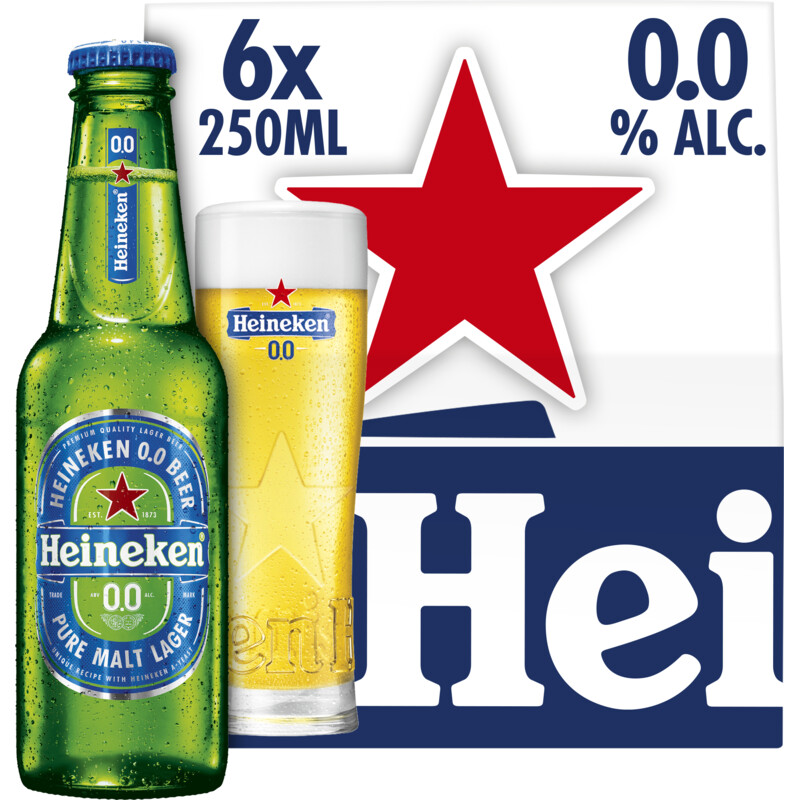 Heineken Premium pilsener 0.0 draaidop 6-pack