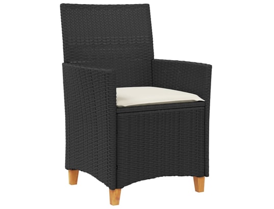 VIDAXL - Chaises de jardin coussins lot de 2 noir résine tressée et b...