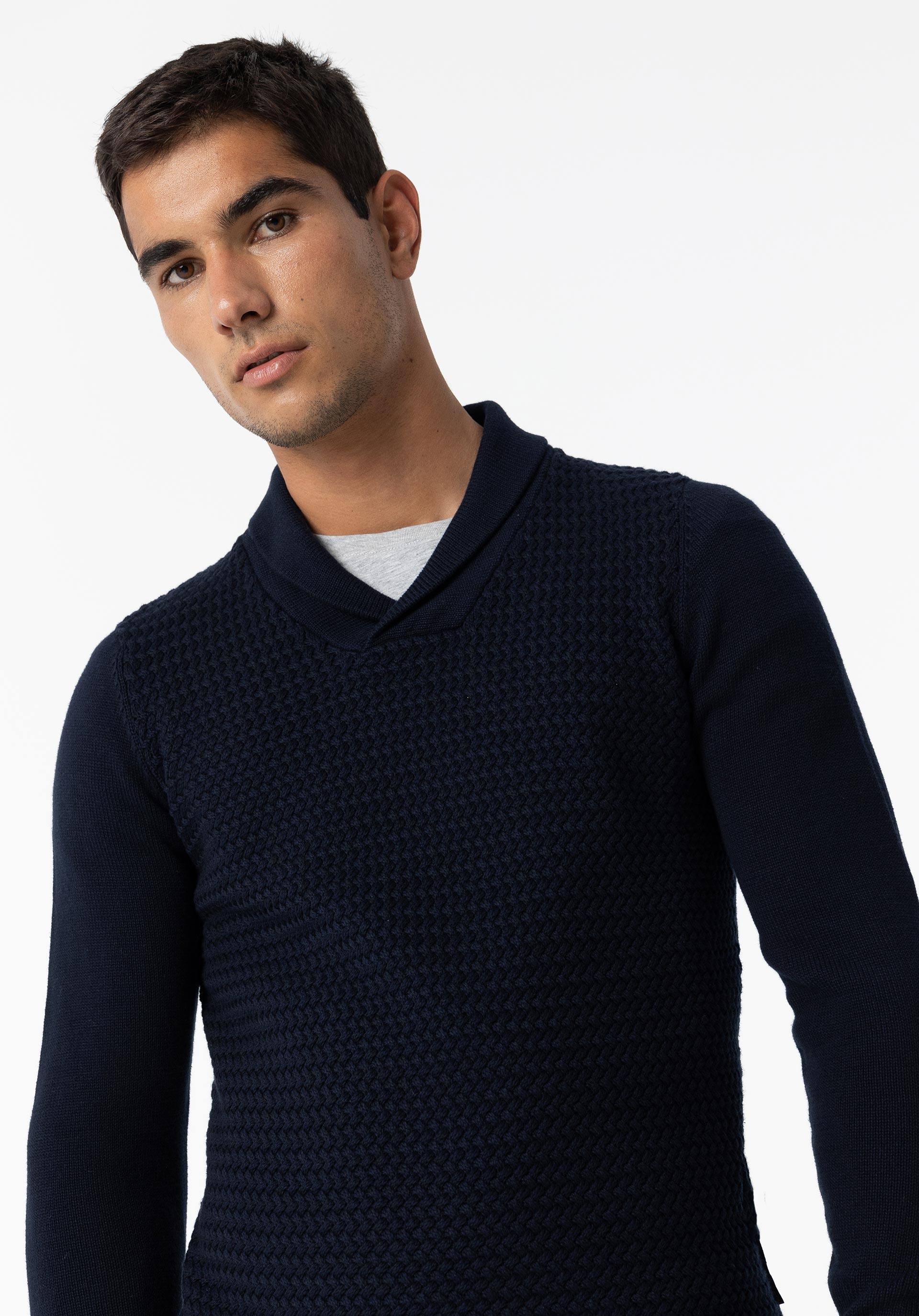 Camisola de Malha Decote Envolvente