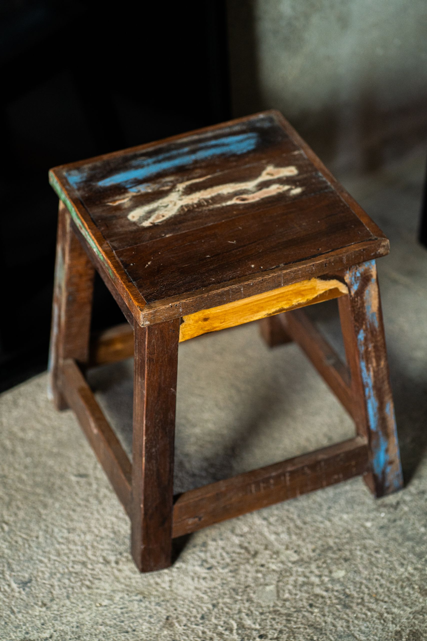 Hocker 'Jarrow', multicolor, H 40 cm, L 30 cm, B 30 cm von fischer's lagerhaus