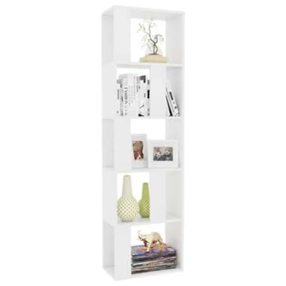 vidaXL - Boekenkast - Wit - Bewerkt hout