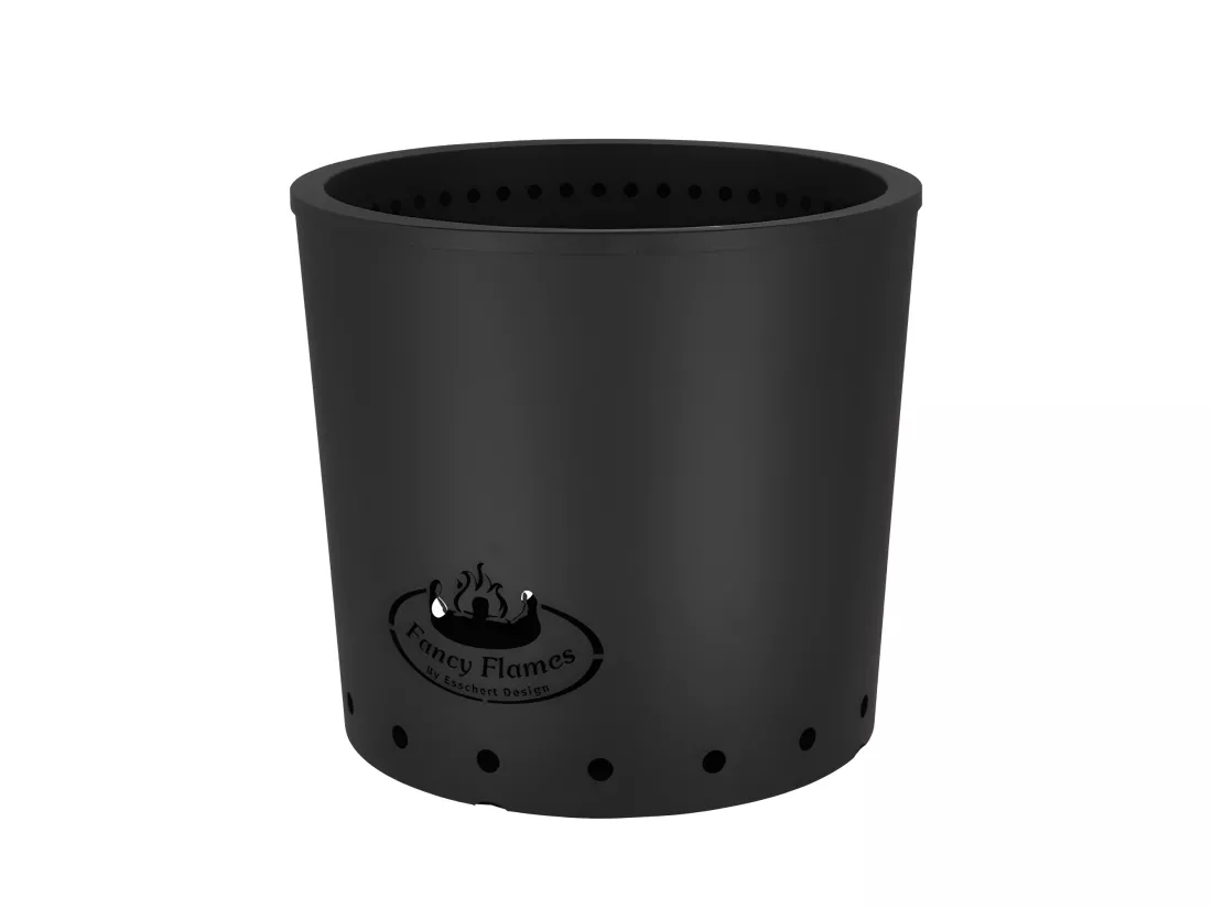 Brasero à pellets en acier - Noir - D 40 x H 35,5 cm