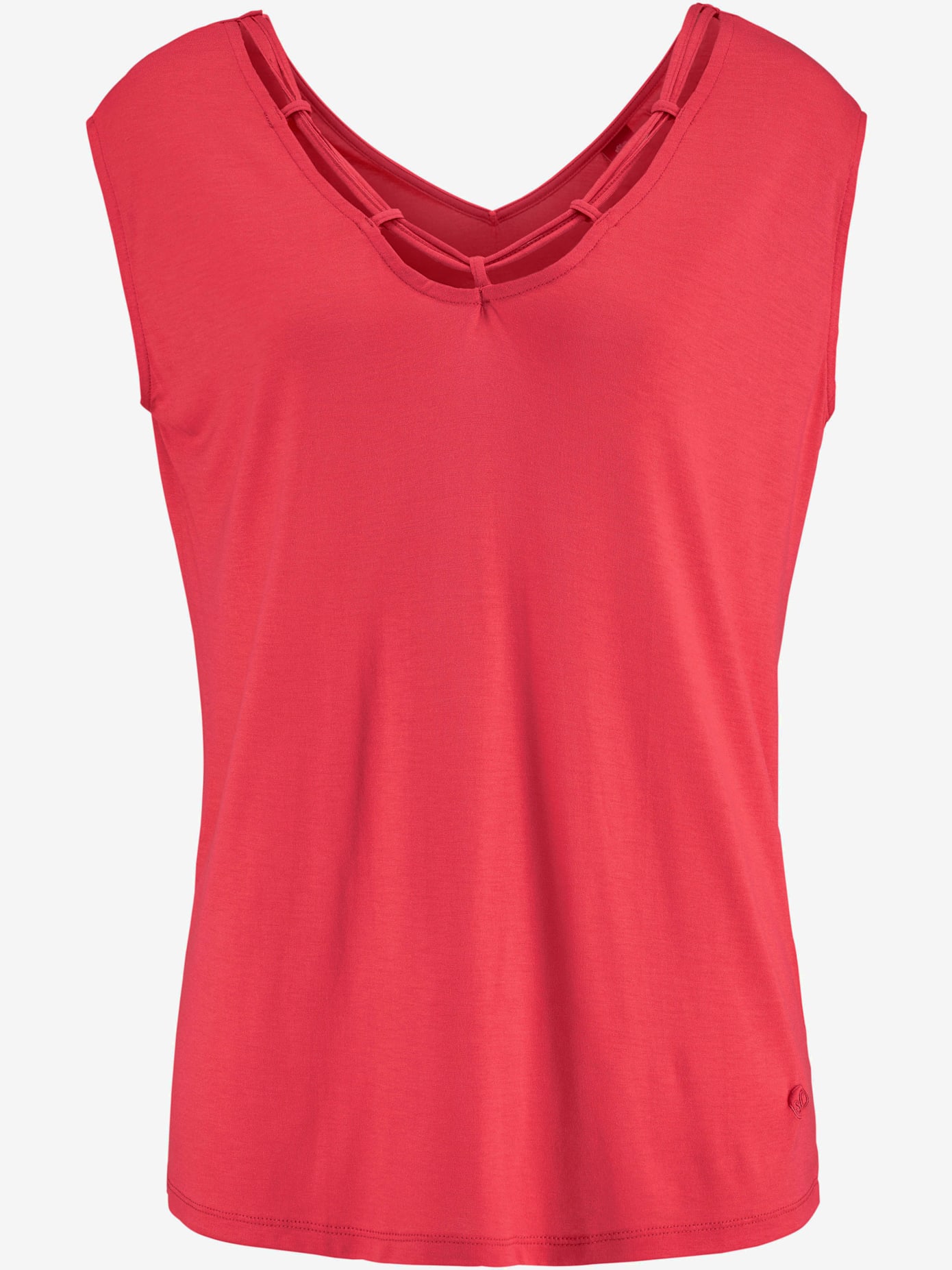 T-shirt col v avec cordons