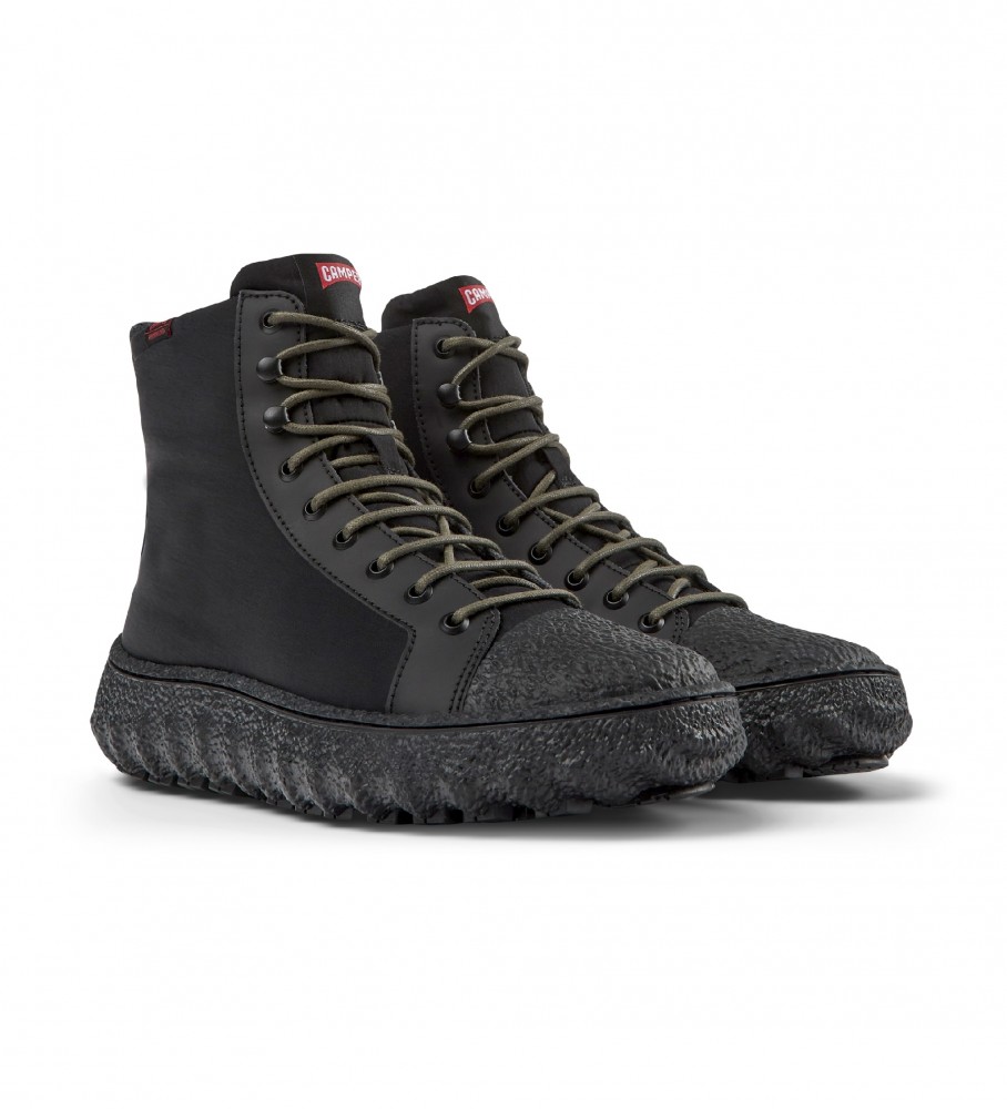 Botas de couro preto Camper Ground