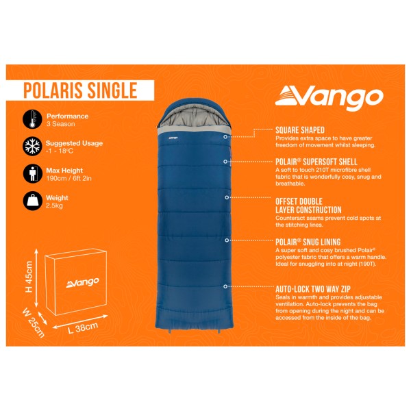 Vango - Polaris Single - Sac de couchage synthétique