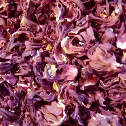 Pétalas de hibisco secas para alimentar planadores de açúcar, sabor neutro.