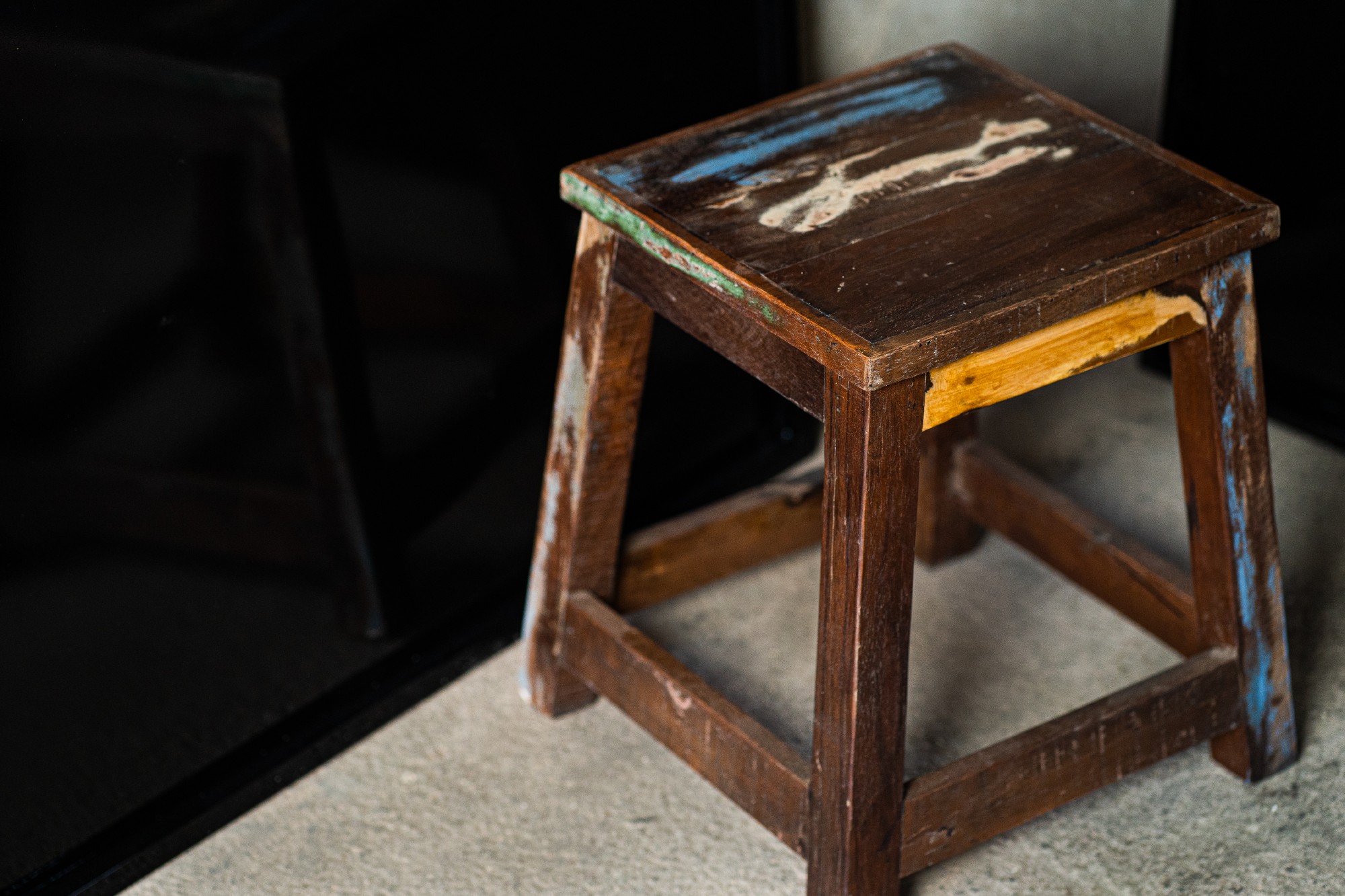 Hocker 'Jarrow', multicolor, H 40 cm, L 30 cm, B 30 cm von fischer's lagerhaus