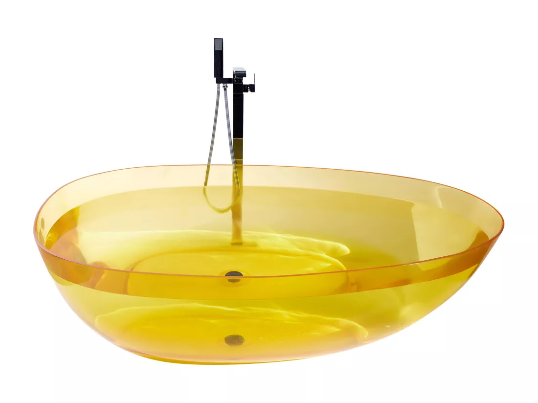 Baignoire îlot jaune 169 x 78 cm BLANCARENA