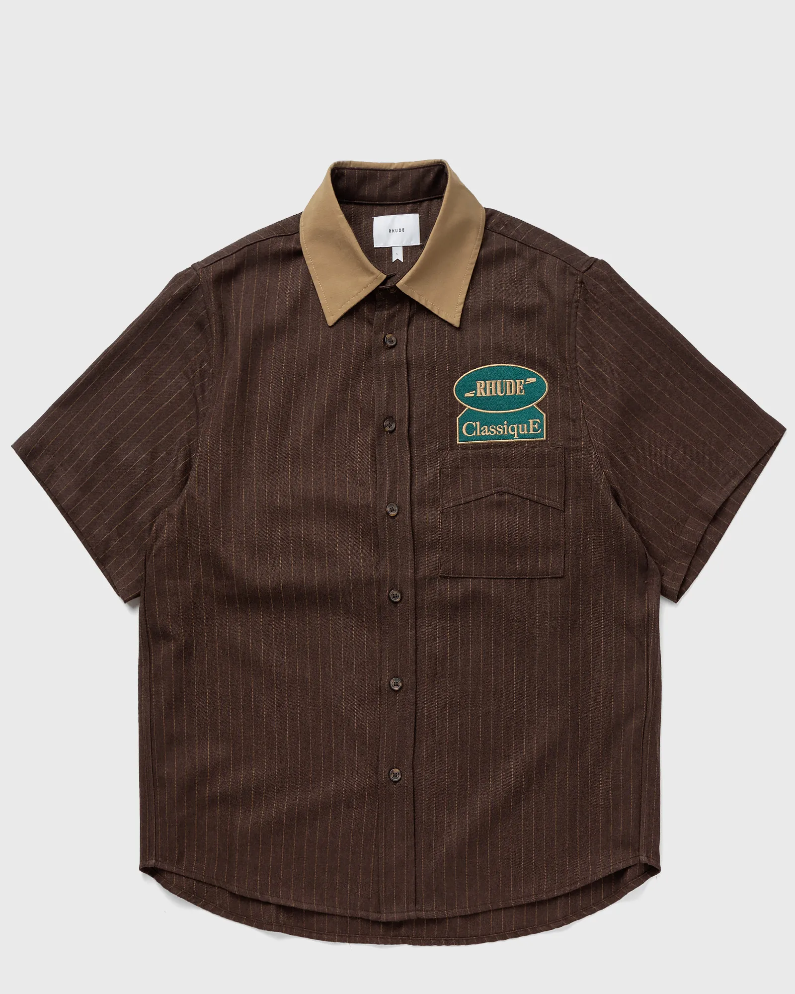 Rhude TWILL STRIPE MECHANIC SHIRT