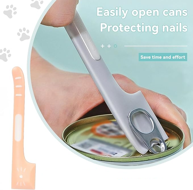 (16cm) Silikon Hunde Futter Dosen Löffel Katzen Futterschaber Haustier Futterdosen Mischlöffel - Grau