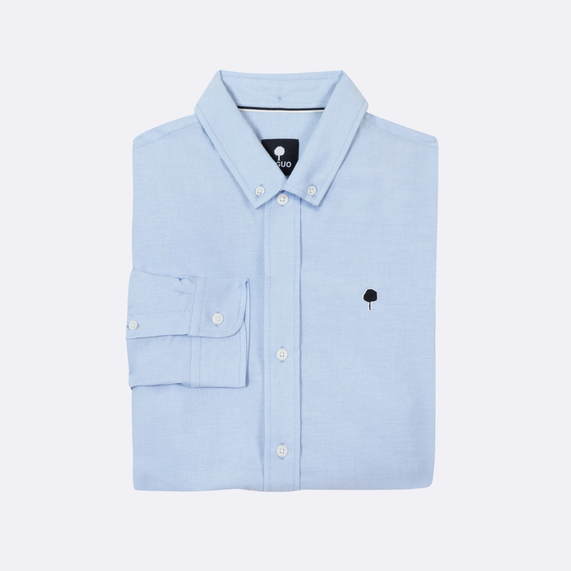 Chemise bleu ciel coton Coton - modèle Ivoy
