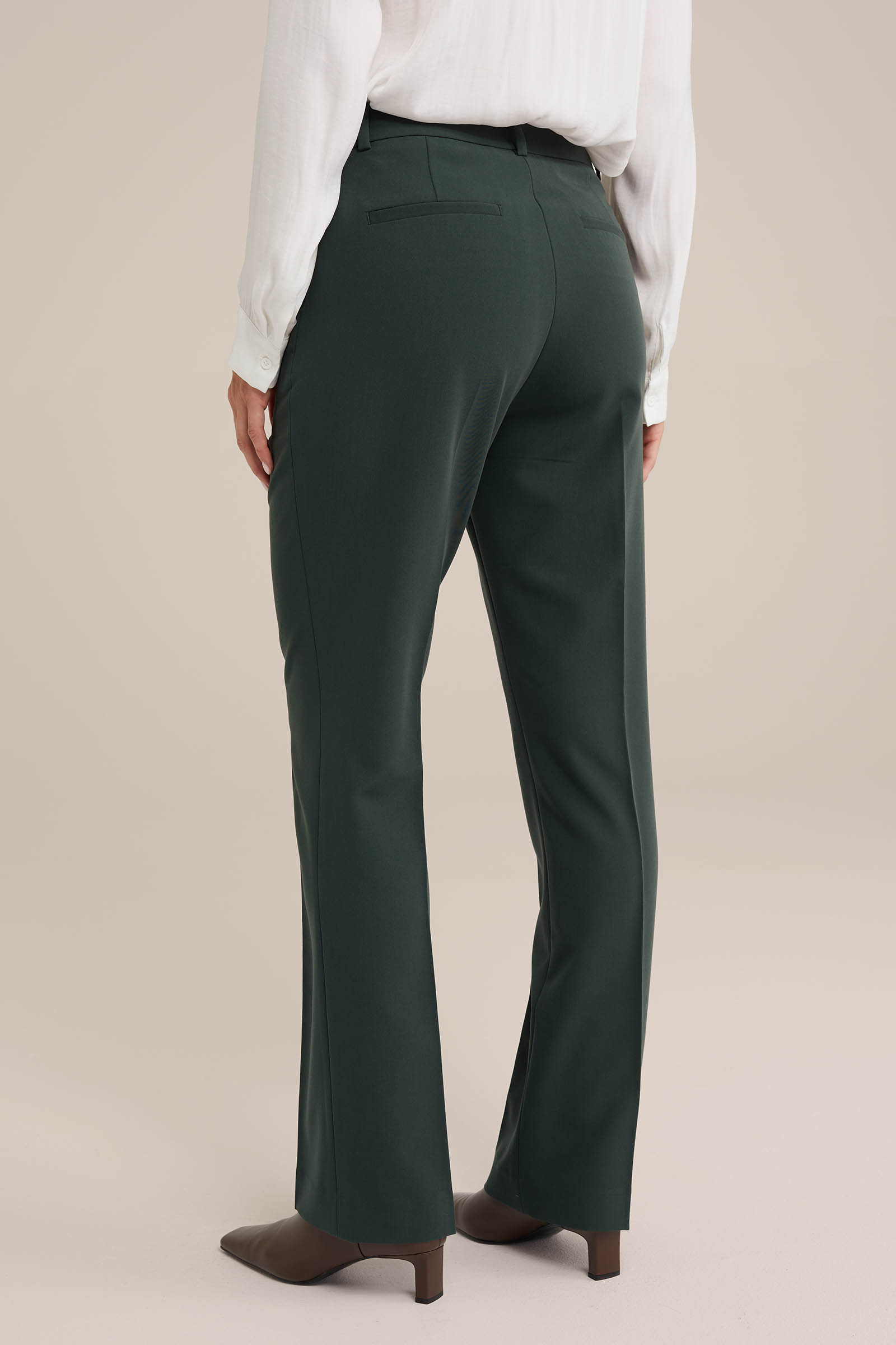 flared pantalon WE Fashion Donkergroen