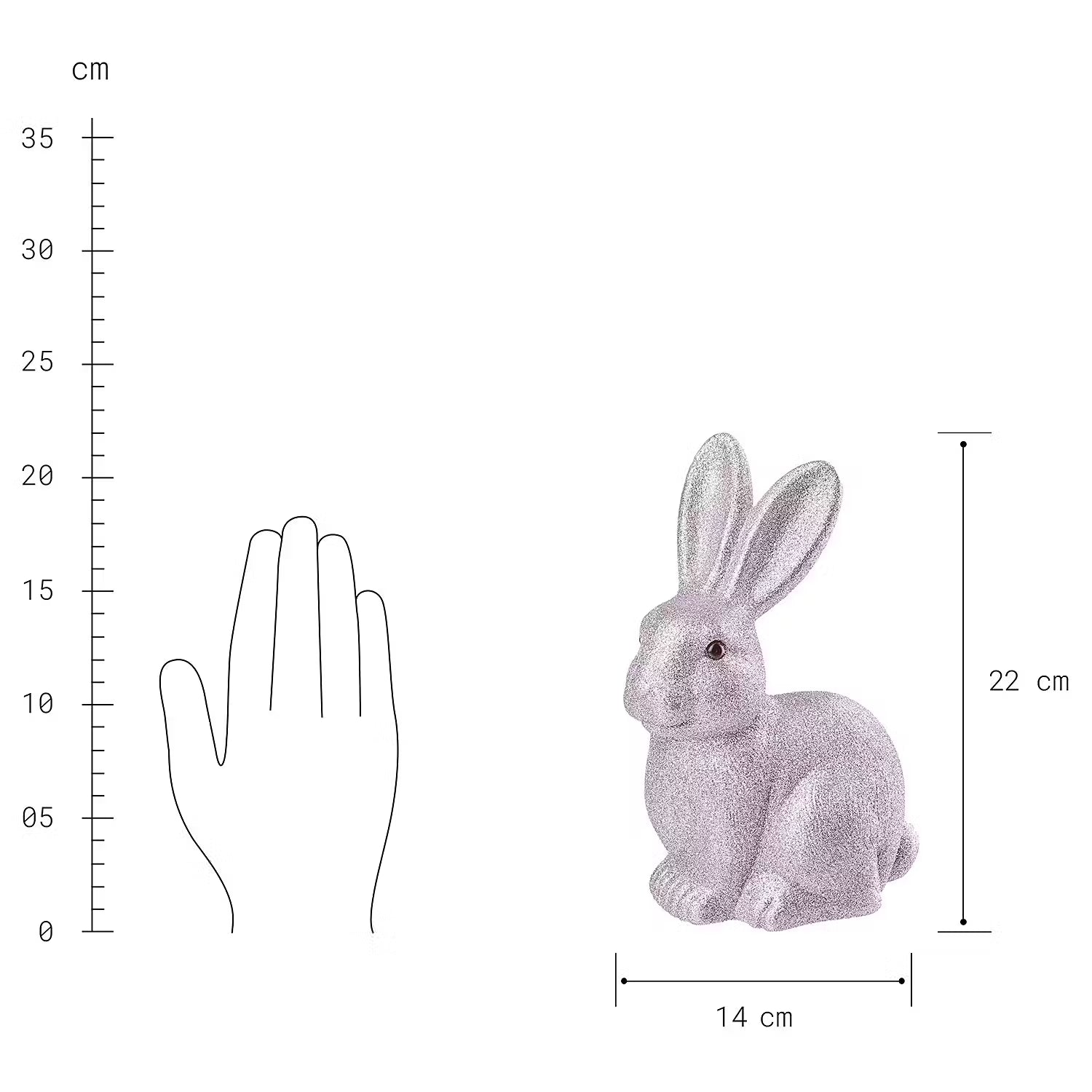 Deko-Hase EASTER 6er-Set