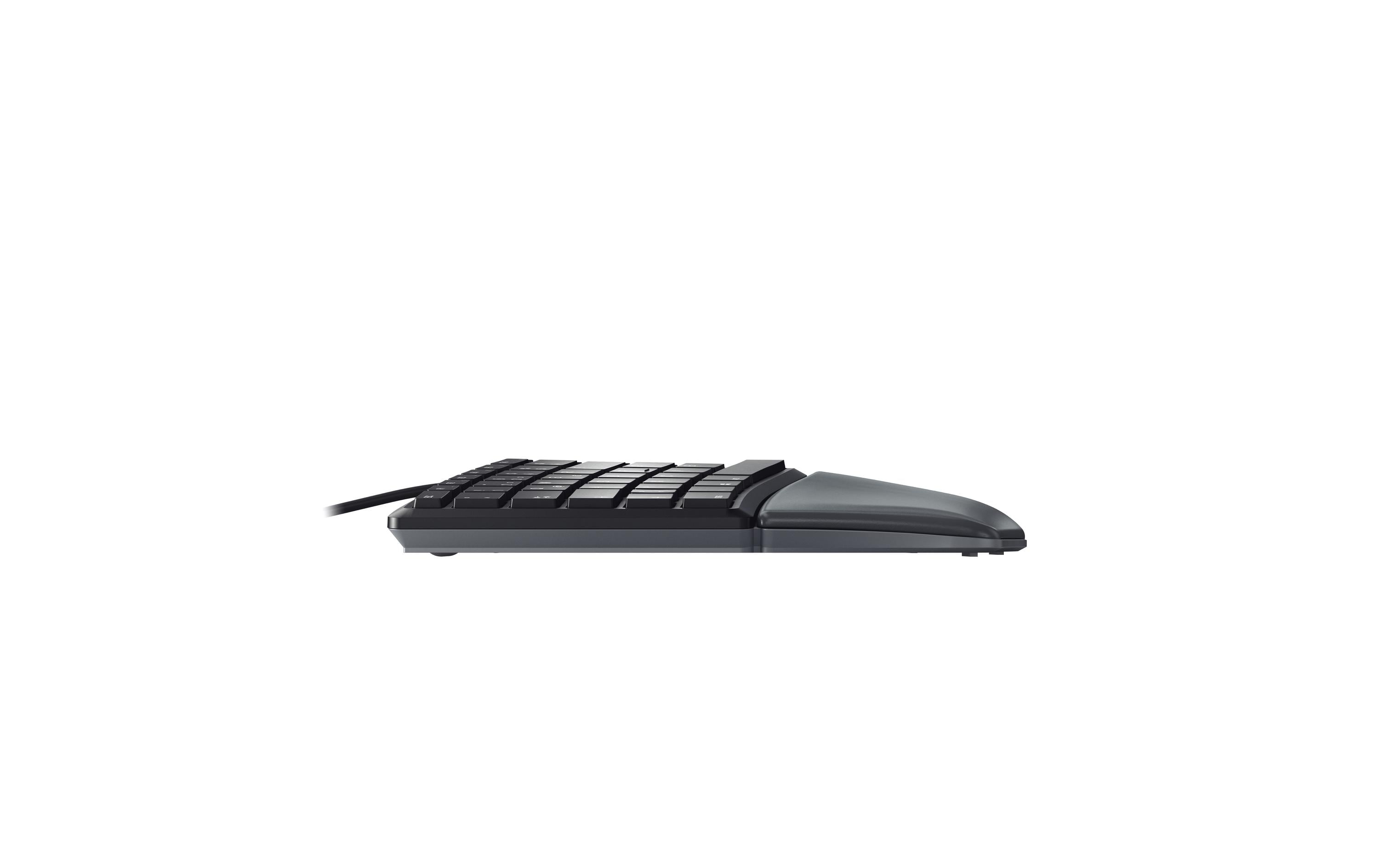 Tastatur KC 4500 ERGO DE-Layout SchwarzTastatur mit ergonomischer Bauform