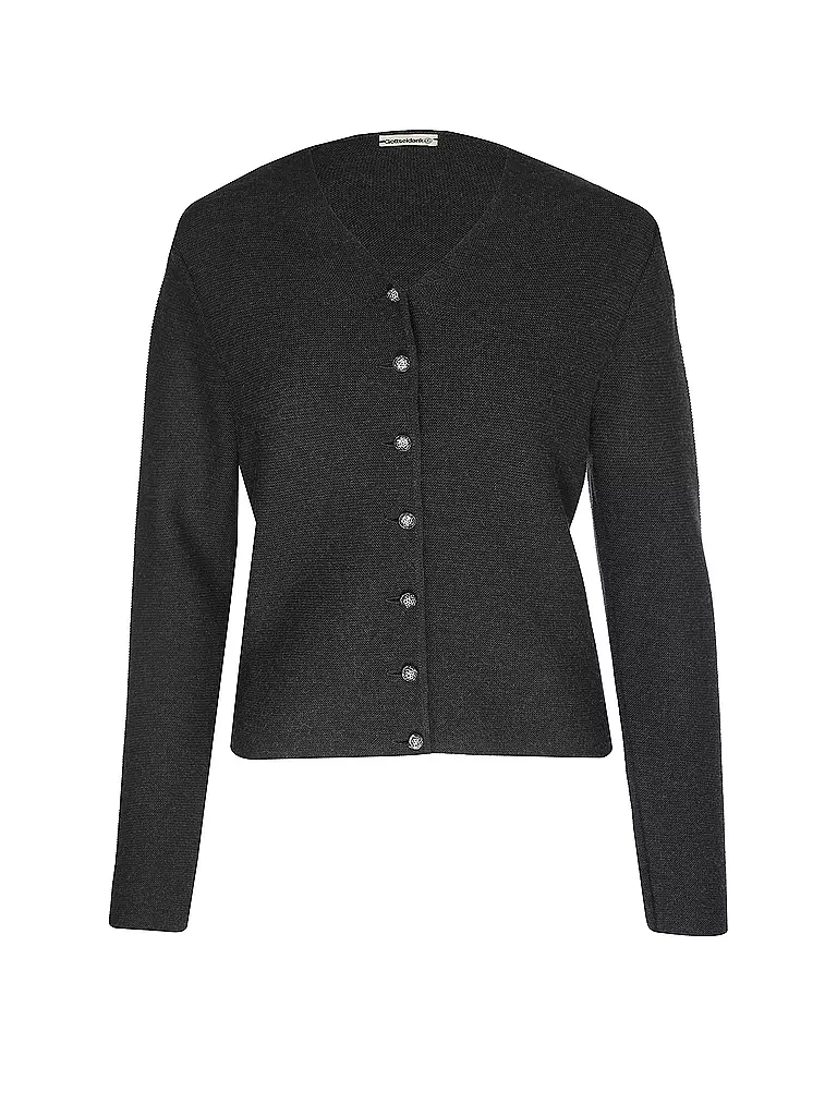 GOTTSEIDANK Trachten Strickjacke Slim Fit ANNA schwarz