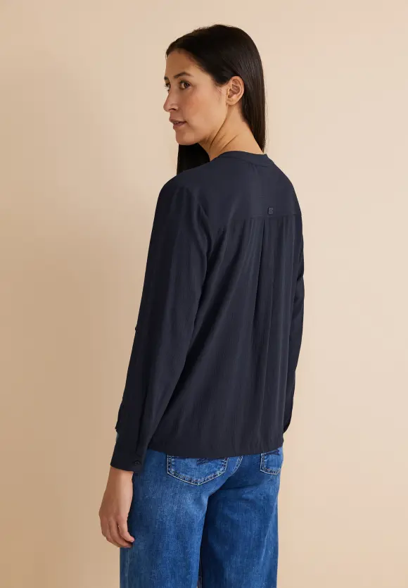 Overshirt Bluse - deep blue