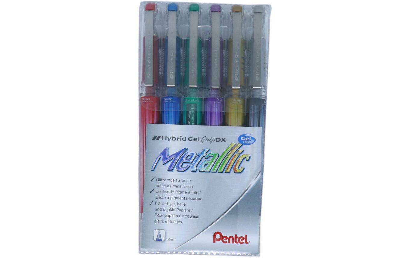 Gelschreiber Hybrid Gel Grip DX Metallic 1 mm, MehrfarbigGelroller