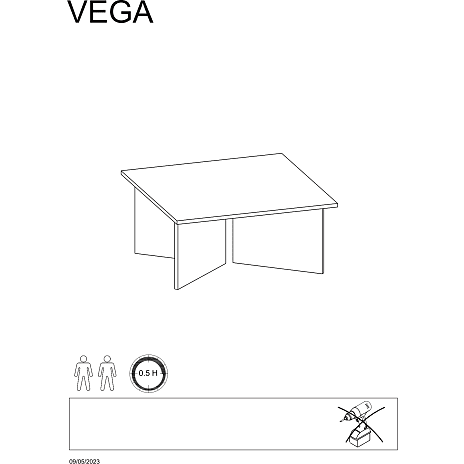 Vega sofabord - brun