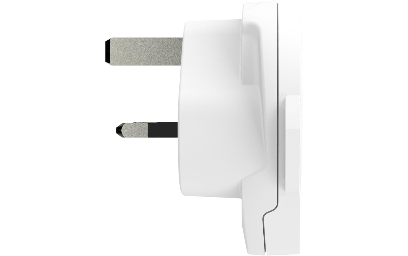 Reiseadapter World UK mit USB LadegerätKompakter Reisestecker World zu Grossbritannien mit USB Ladeanschluss