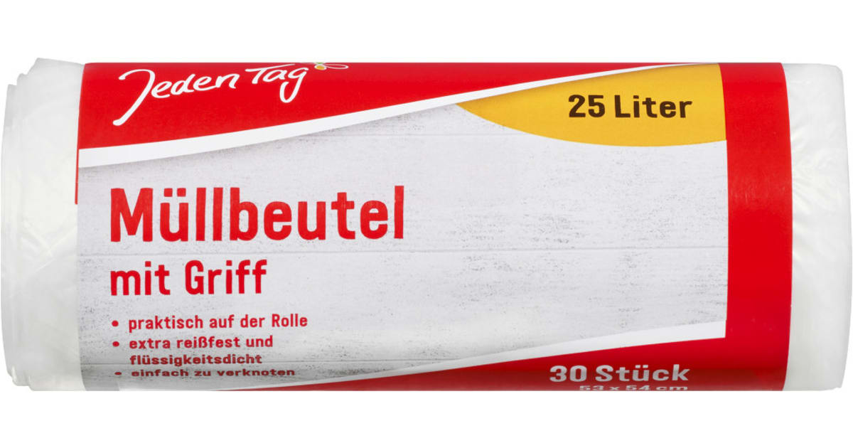 Jeden Tag Müllbeutel mit Griff 25 Liter