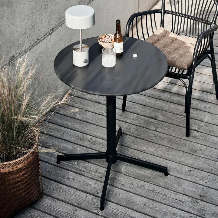 House Doctor - Helo Bistrotisch Outdoor, Ø 70 cm, schwarz