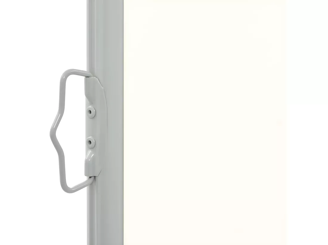 Auvent latéral rétractable de patio 160 x 300 cm Blanc cassé