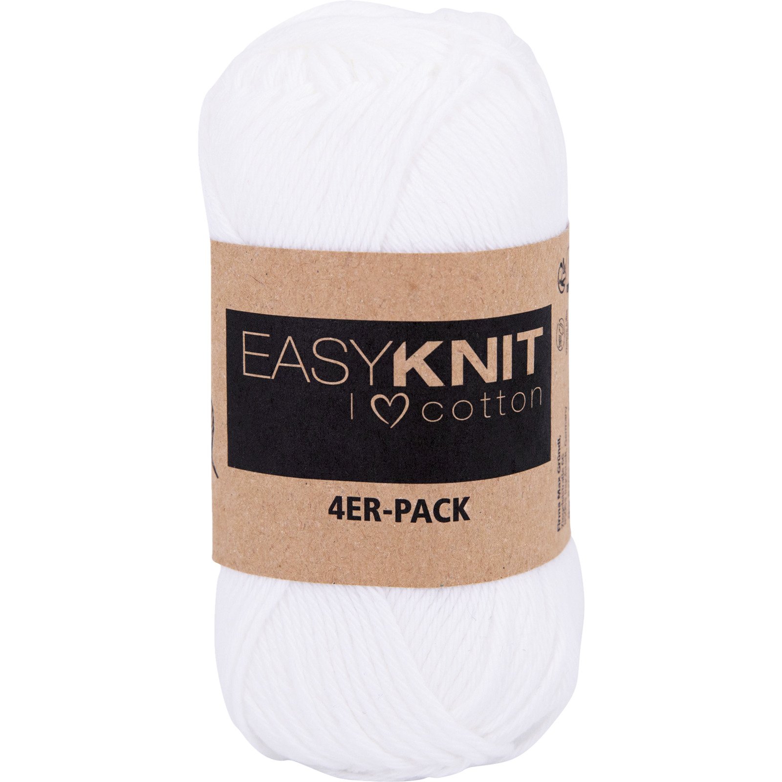 Baumwollgarn I love cotton 4er-Set, 4 x 50 g / Knäuel