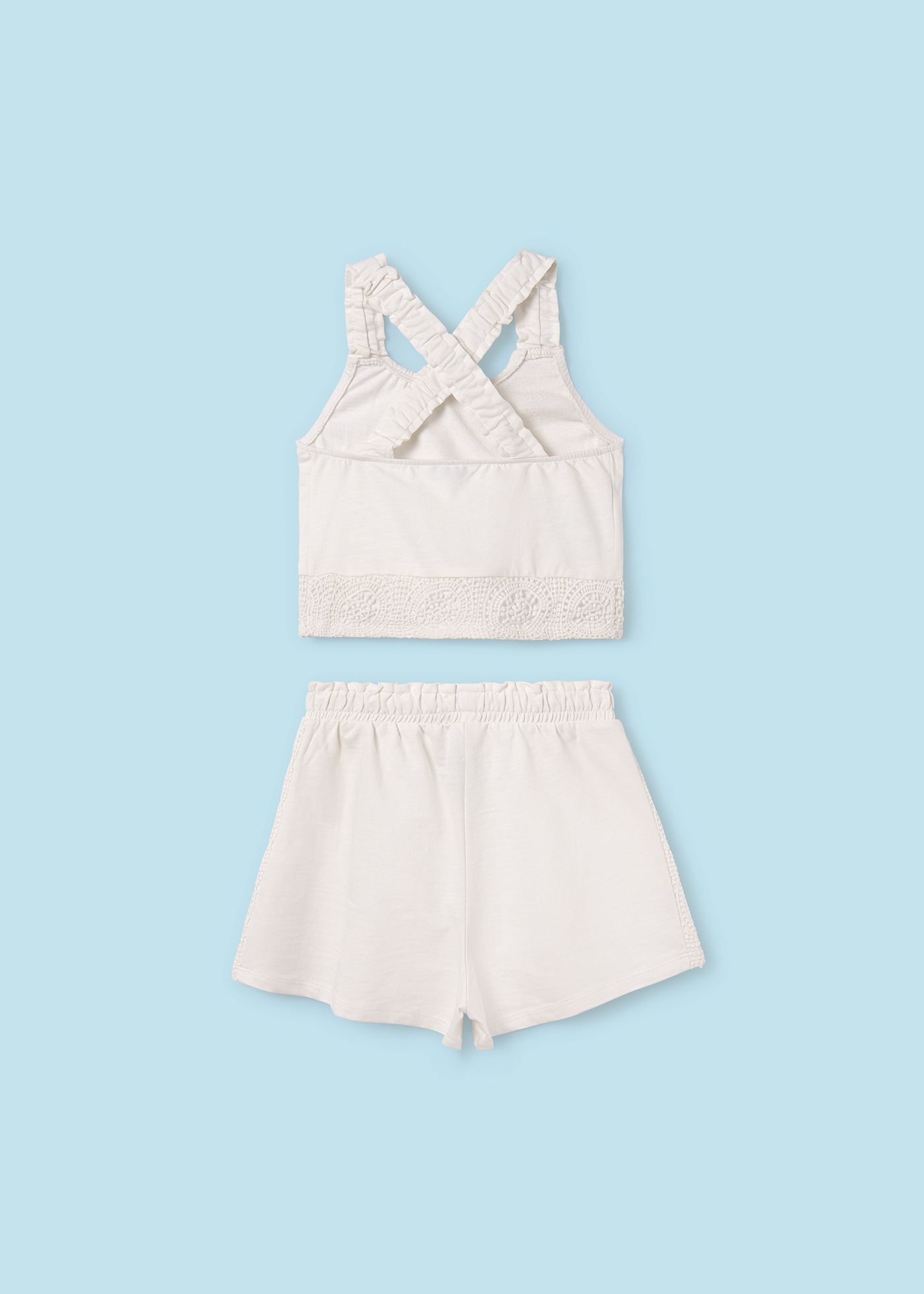 Conjunto de algodão de alta qualidade com duas peças para meninas.