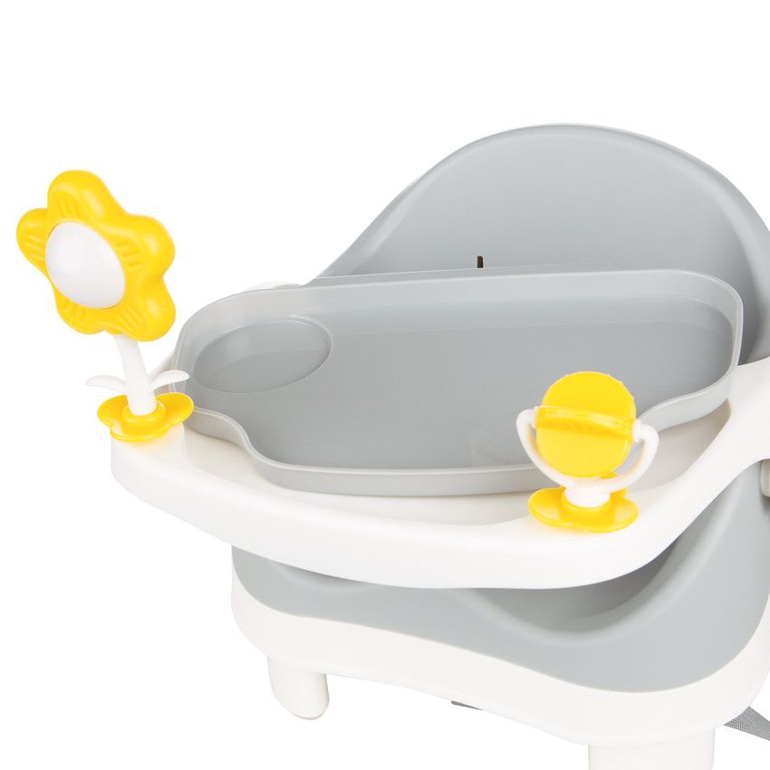Rehausseur de chaise avec jouets d'éveil pour chaise Me Up - Ecru